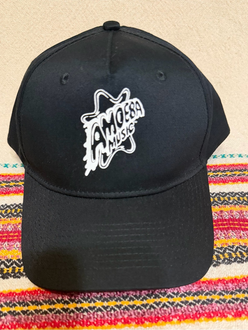 Amoeba Music Black & White Logo Cap Adjustable Back